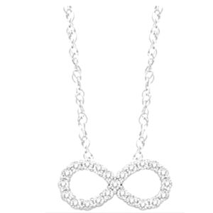 .925 SS  Diamond  Pendant Necklace With Gift Box